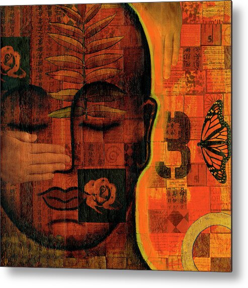 Buddha Metal Print featuring the painting All Seeing by Gloria Rothrock