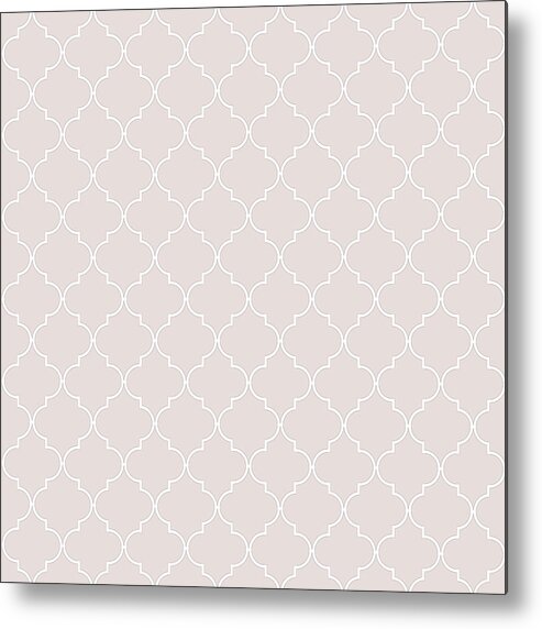 Quatrefoil Metal Print featuring the digital art Almost Mauve Quatrefoil by Ashley Wann