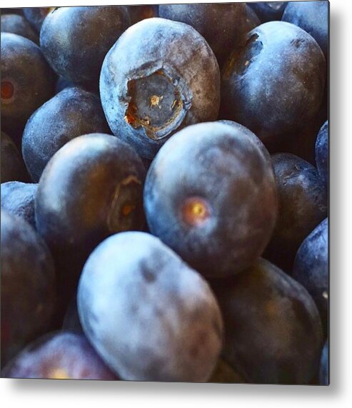 Blue Metal Print featuring the photograph Amazing Blueberries For My Mono by Joe Morley