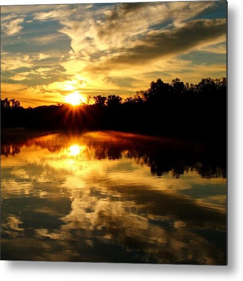  Metal Print featuring the photograph Amazing Sunrise Over Thread Lake This by Robert Carey