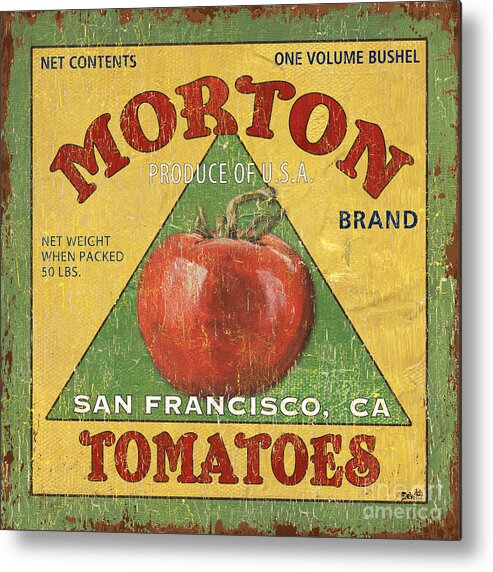 Tomatoes Metal Print featuring the painting American Veggies 2 by Debbie DeWitt