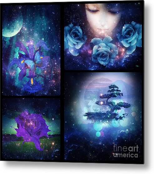 Among The Stars Metal Print featuring the digital art Among the Stars Series by Mo T