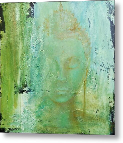 Buddha Metal Print featuring the painting Ancient Buddha by Dina Dargo