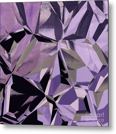 Violet Metal Print featuring the digital art Angulo - 07 by Variance Collections