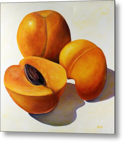 Apricots Metal Print featuring the painting Apricots by Shannon Grissom