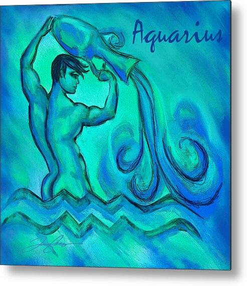 Aquarius Metal Print featuring the painting Aquarius by Tony Franza