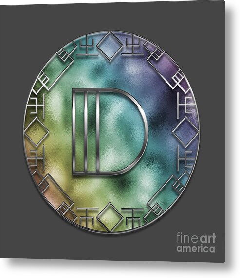 D Metal Print featuring the digital art Art Deco - D by Mary Machare