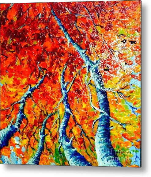 Aspen Metal Print featuring the painting Aspen by Teresa Wegrzyn