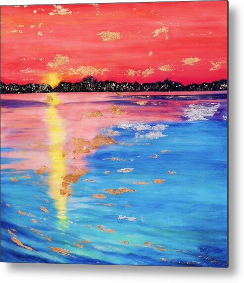 At Sunset Metal Print featuring the painting At Sunset by Debi Starr
