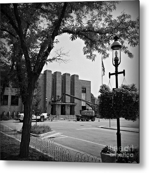 America Metal Print featuring the photograph Auditorium Building Maintenance by Frank J Casella