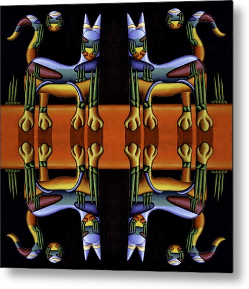 Cat Metal Print featuring the painting Australicat by Alan Kenny