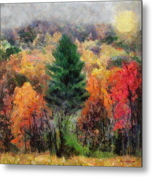 Landscape Metal Print featuring the painting Autumn Carnival by RC DeWinter