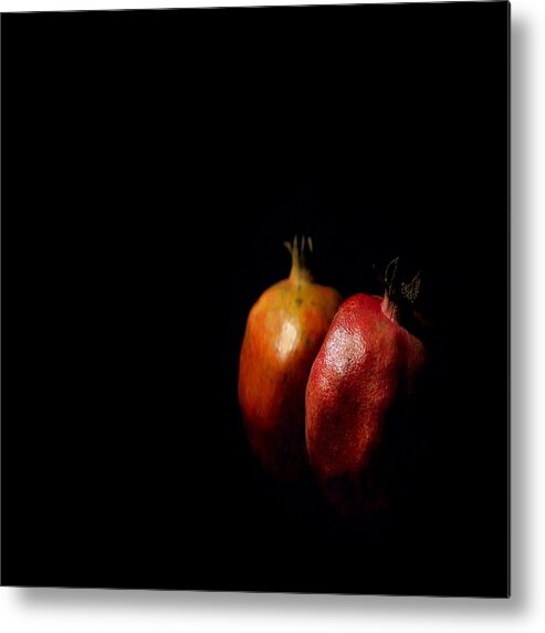 Pomegranate Metal Print featuring the photograph Autumn Pomegranate by Taiche Acrylic Art