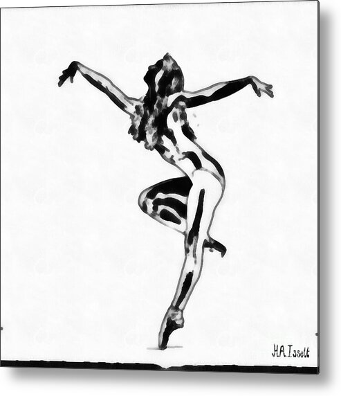 Ballerina Metal Print featuring the digital art Ballerina Courtesy by Humphrey Isselt