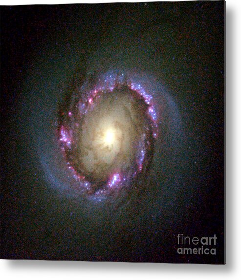 Science Metal Print featuring the photograph Barred Spiral Galaxy, Ngc 4314 by Science Source