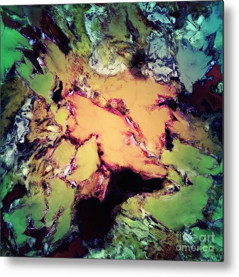 Textured Surfaces Metal Print featuring the digital art Bathe by Keith Mills