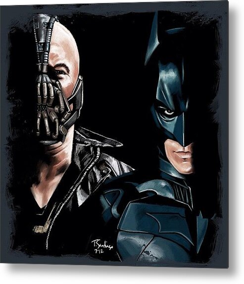 Batman & Bane Metal Print