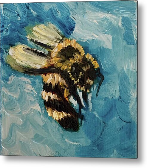 Bee Metal Print featuring the painting Bee Nice by Melissa Torres