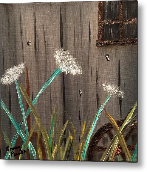 Country Metal Print featuring the painting Behind the Barn 2 by Donna Painter