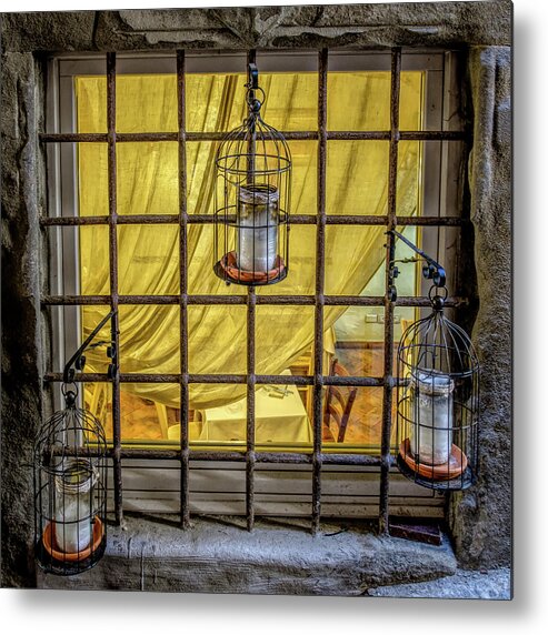 Cortona Metal Print featuring the photograph Behind the Curtain by Georgette Grossman