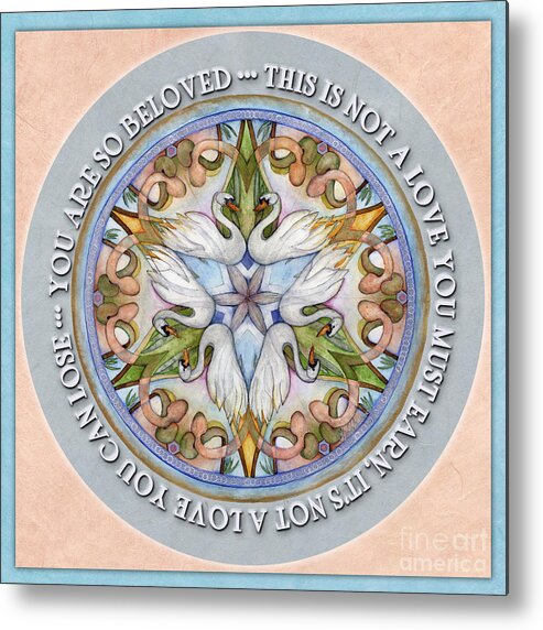 Mandala Metal Print featuring the painting Beloved Mandala Prayer by Jo Thomas Blaine