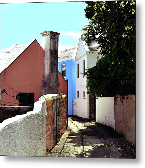 Bermuda Metal Print featuring the photograph Bermuda Backstreet by Richard Ortolano