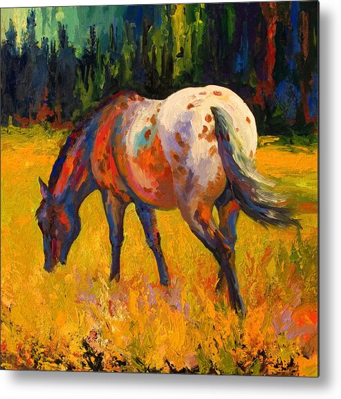 Horses Metal Print featuring the painting Best End Of An Appy by Marion Rose