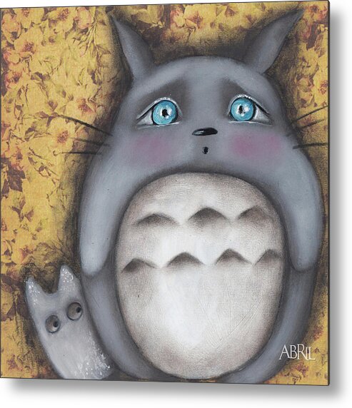 Totoro Metal Print featuring the painting Best Friend by Abril Andrade