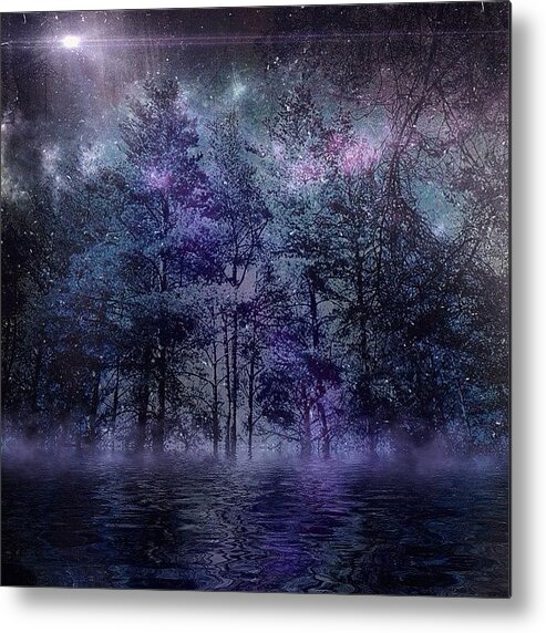 Mobilephotography Metal Print featuring the photograph Between The Foggy Waters And The Starry by Tanya Gordeeva
