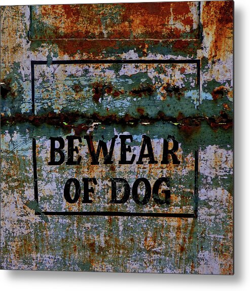 India Metal Print featuring the photograph Bewear of Dog by Misentropy