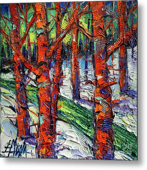 Bewitched Forest Metal Print featuring the painting Bewitched Forest by Mona Edulesco
