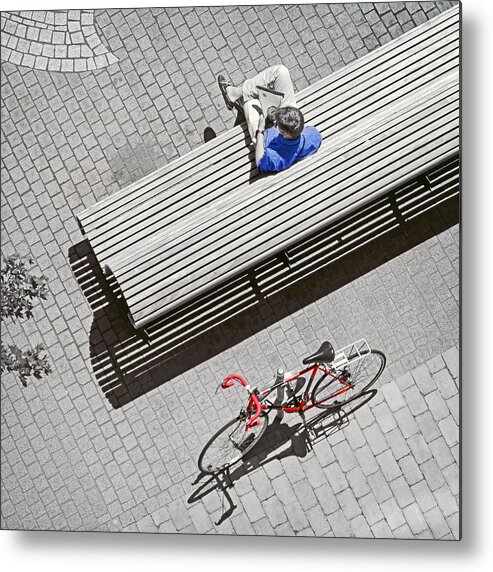 Cycling Metal Print featuring the photograph Bike Break by Keith Armstrong