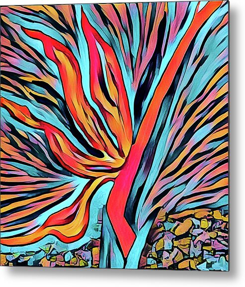 Bird Of Paradise Metal Print featuring the painting Bird of Paradise 6 by Toni Somes
