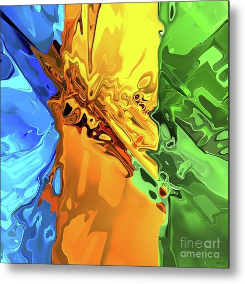 Colors Metal Print featuring the digital art Blend of Bright Colors by Phil Perkins