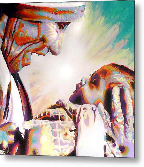 Blessed Teresa Of Calcutta Metal Print featuring the painting Blessed Mother Teresa by Steve Gamba