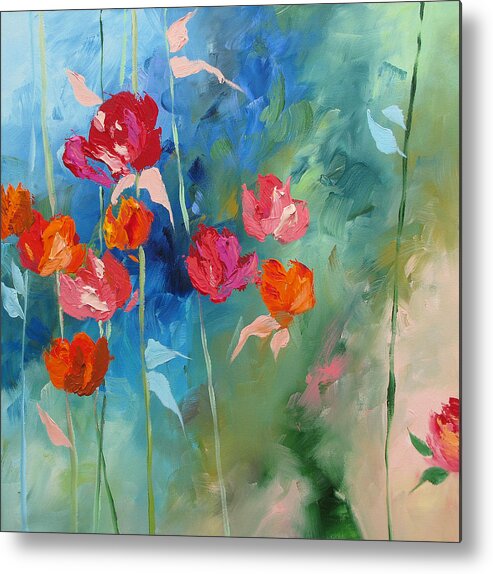 Art Metal Print featuring the painting Bliss by Linda Monfort