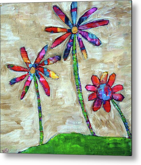 Flowers Metal Print featuring the painting Bloom Trees by Winona's Sunshyne