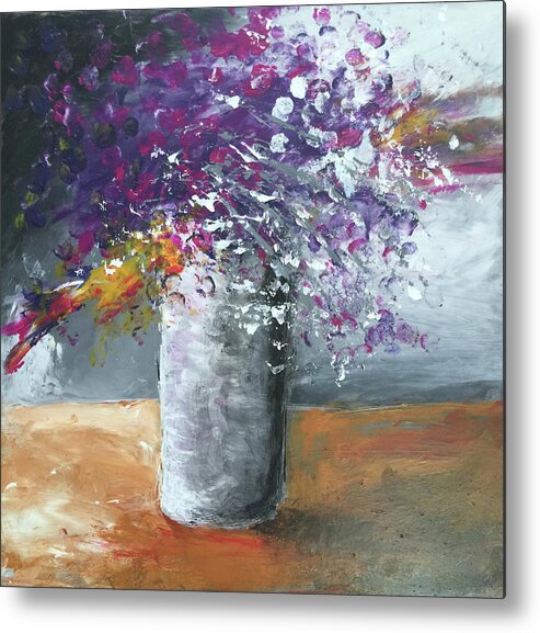 Watrer Metal Print featuring the painting Bloom Where You Are Planted by Linda Bailey