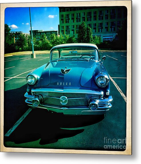 Buick Metal Print featuring the photograph Blue Buick by Terry Rowe