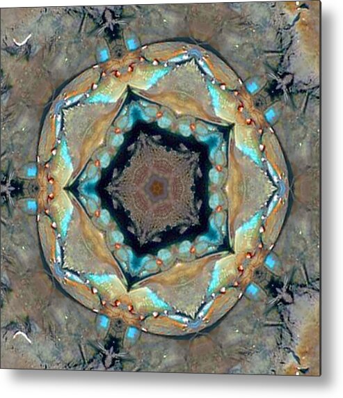 Blue Metal Print featuring the photograph Blue Crab Kaleidoscope by Bill Barber