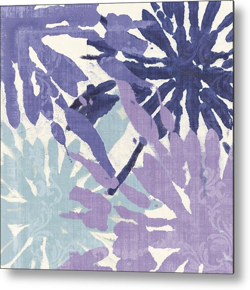Ikat Metal Print featuring the painting Blue Curry II by Mindy Sommers