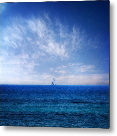 Background Metal Print featuring the photograph Blue Mediterranean by Stelios Kleanthous