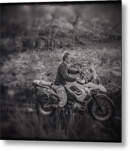 Mountains Metal Print featuring the photograph #bmw #bike #motorbike #wheels by Sam Stratton