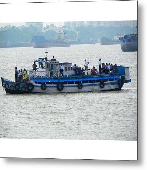  Metal Print featuring the photograph Boats Sailing Along The Ganges River by Rishabh Dhar