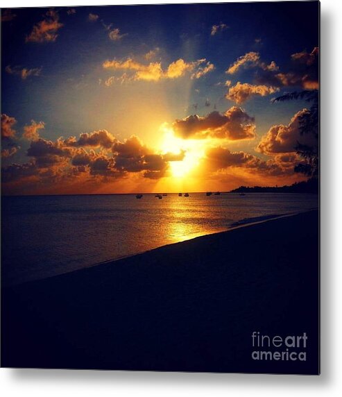 Water Metal Print featuring the photograph Boggy Sand Sunset 4 by Jerome Wilson
