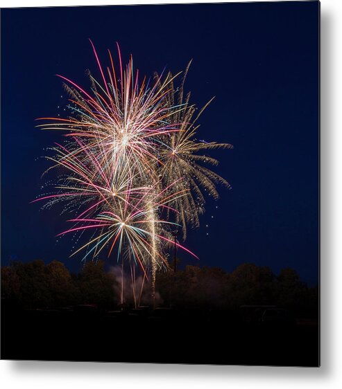 Fireworks Metal Print featuring the photograph Bombs Bursting In Air III by Harry B Brown
