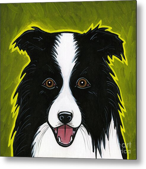 Border Collie Metal Print featuring the painting Border Collie by Leanne Wilkes