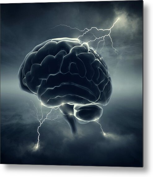 Brain Metal Print featuring the photograph Brainstorm by Johan Swanepoel