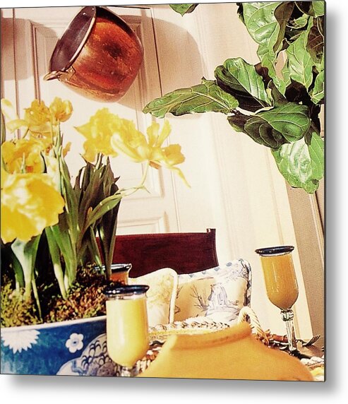  Metal Print featuring the photograph Breakfast Room by Jacqueline Manos