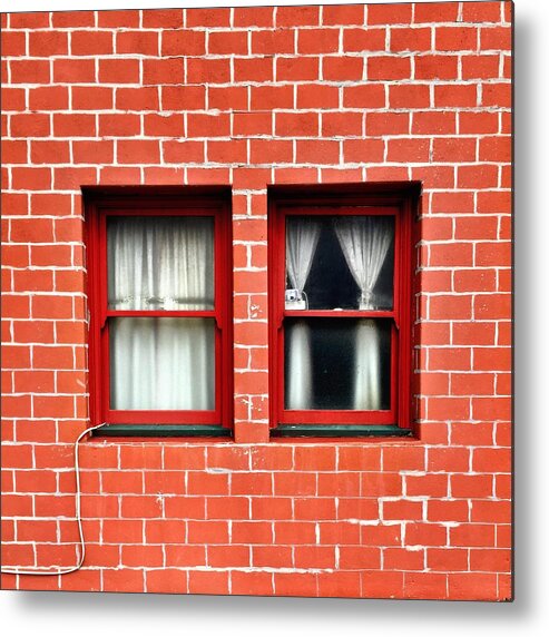  Metal Print featuring the photograph Brick and Windows by Julie Gebhardt